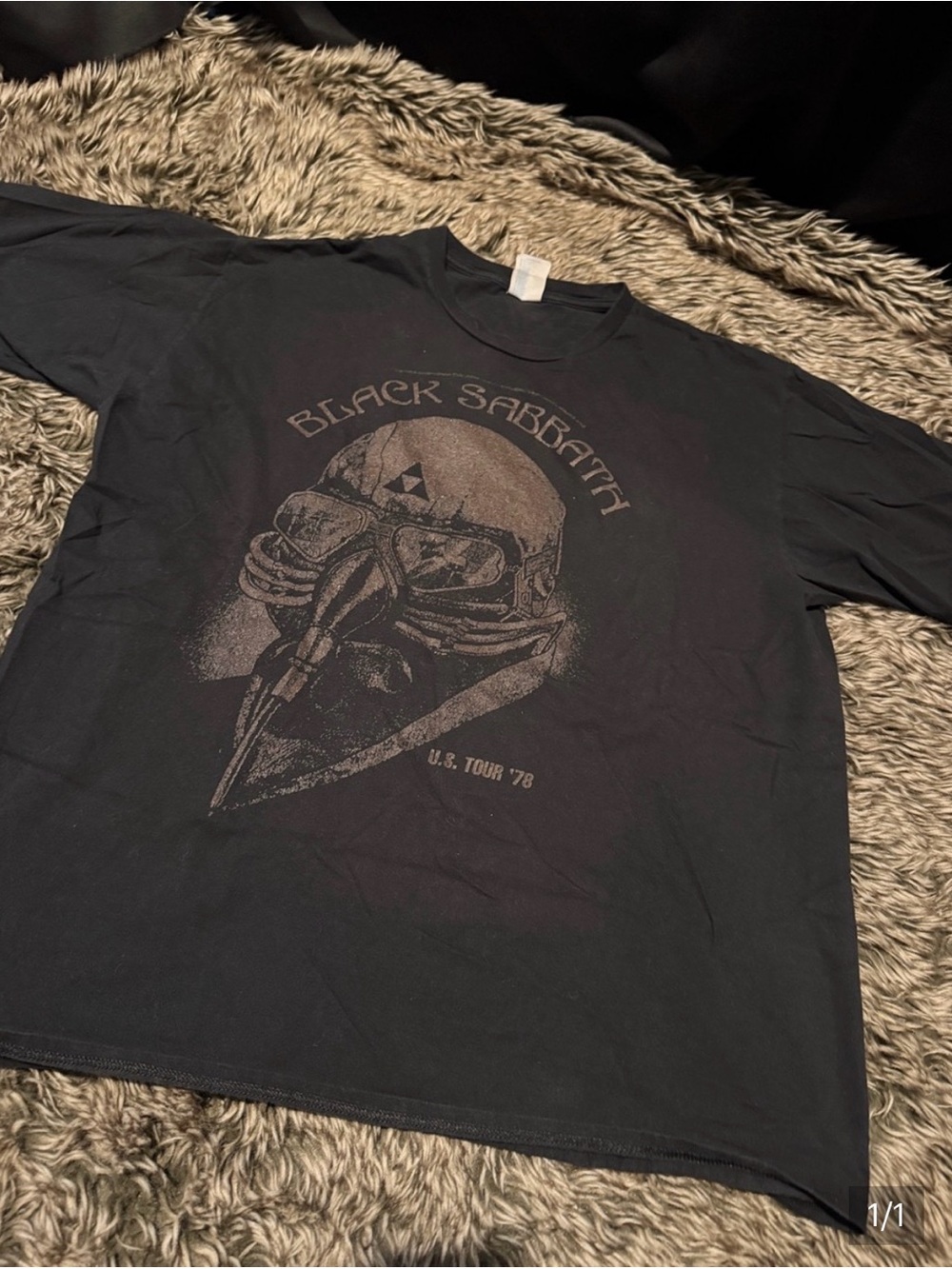 Black Sabbath U.S. Tour '78 Men's Black Graphic T-Shirt